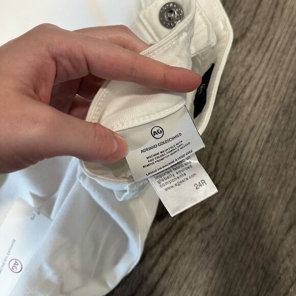 AG ADRIANO GOLDSCHMIED FARRAH SKINNY ANKLE JEANS--WHITE SIZE 24 - Picture 5 of 11